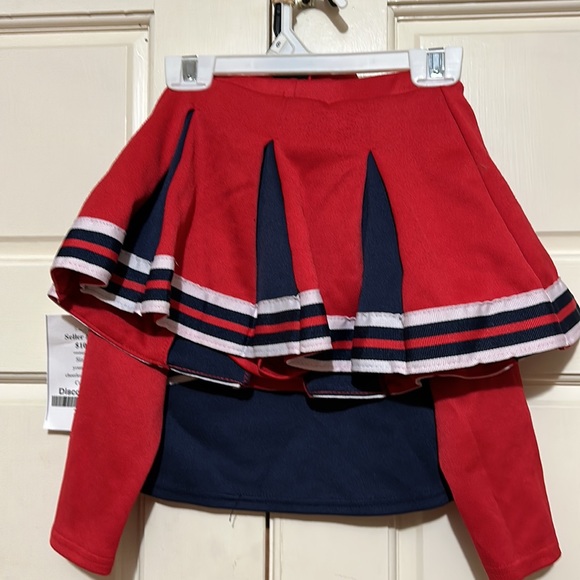 Size 5 Varsity cheer uniform with built in shorts shows signs of wear - Picture 2 of 2